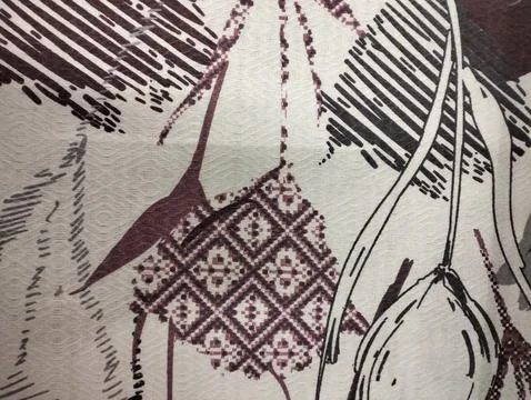 Texture, background, pattern. Silk fabrics of different shades Stock Photos