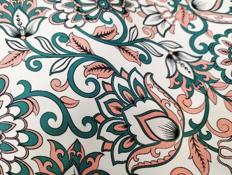 Texture, background, pattern. Silk fabrics of different shades Stock Photos