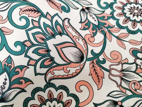 Texture, background, pattern. Silk fabrics of different shades Foto stock