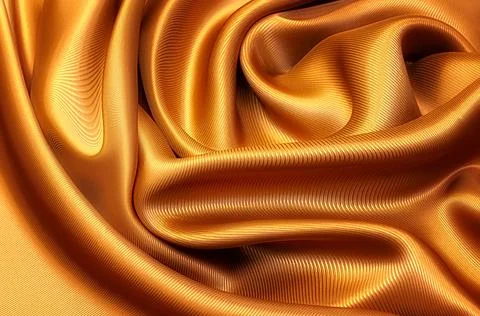 Texture, background, pattern. Texture of orange silk or cotton or wool fabric Stock Photos