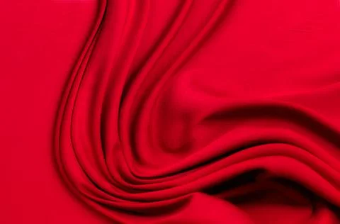 Texture, background, pattern. Texture of red silk or cotton or wool fabric. B Stock Photos