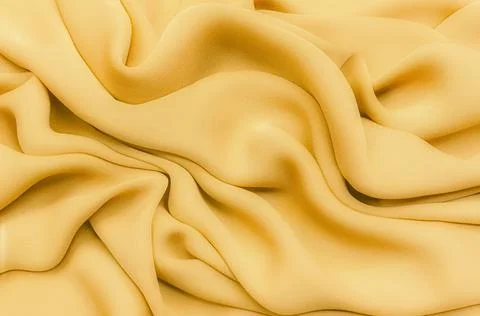 Texture, background, pattern. Texture of yellow or golden silk or cotton or w Foto stock