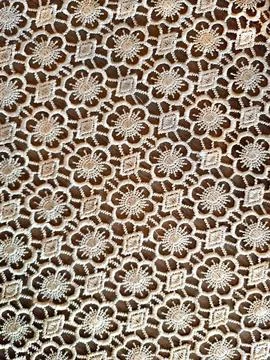 Texture, background, pattern. white lace fabric Stock Photos