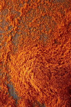 Texture background. Red chilli pepper powder. Top view Stock Photos
