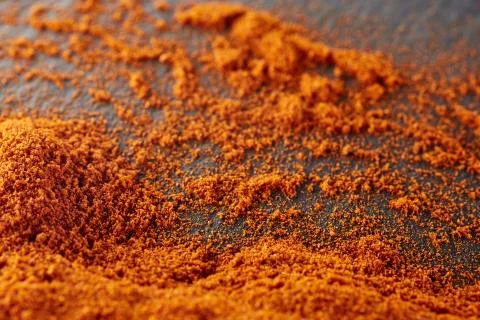 Texture background. Red chilli pepper powder. Top view Stock Photos