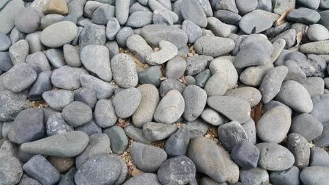 Texture background: Rock Pebbles, small, rounded, smooth pibbles with copy sp 스톡 사진