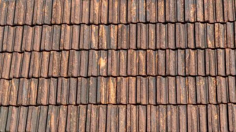 Texture background shingles red brown Stock Photos