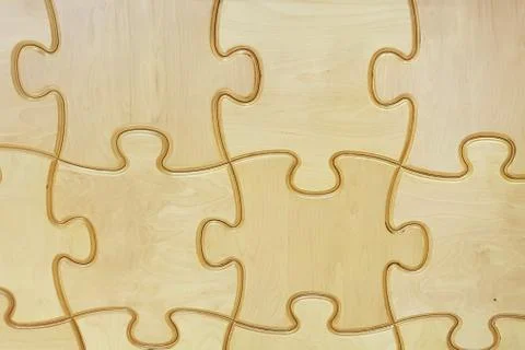 Texture background of a tree puzzle close-up. Stock Photos
