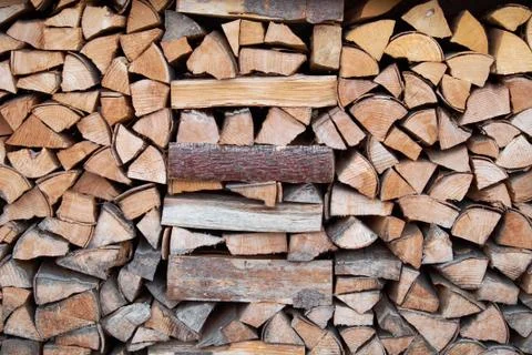 Texture background of woodstack 库存照片