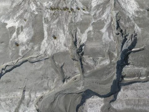 Texture, background.aerial view coastli. view from a drone of a lake in the 스톡 사진