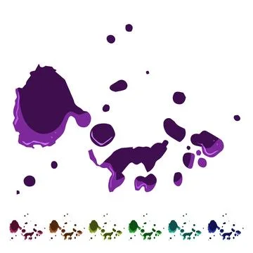 Texture ballpoint pen splatter cartoon vector graphic Stock Illustration