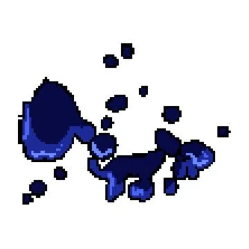 Texture ballpoint pen splatter pixel art vector illustration Stock Illustration