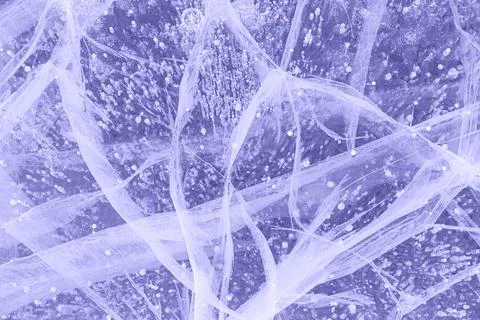 Texture of beautiful blue ice. Stock Photos