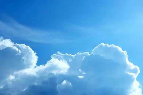 Texture of beautiful blue sky with clouds Stock Photos