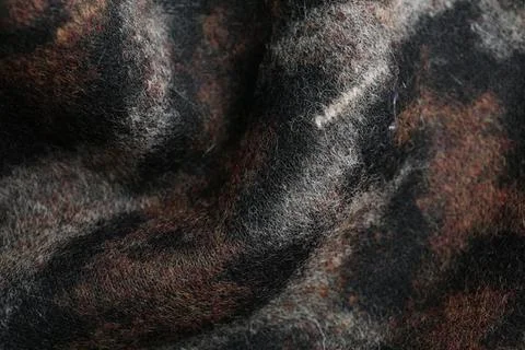 Texture of beautiful fabric with animal pattern as background, closeup Stock Photos