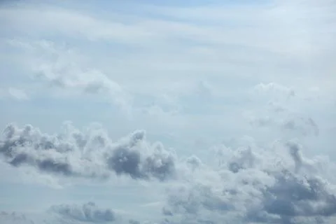 Texture of beautiful sky with grey clouds as background Stock Photos