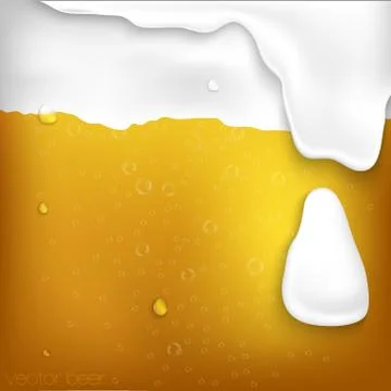Texture of beer with foam Stock Illustration
