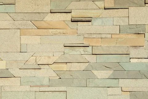 Texture of beige brick wall as background 库存照片