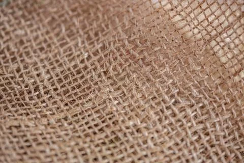 Texture of beige brown canvas fabric close Stock Photos