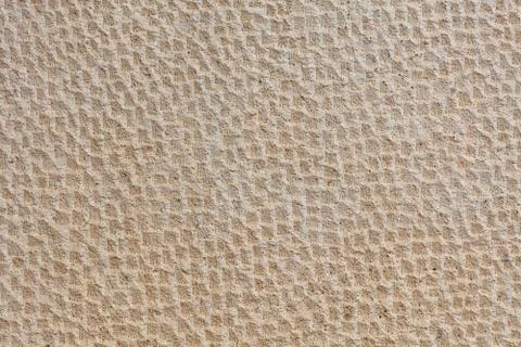 Texture of beige wall from chopped seashell and stucco. Stock Photos