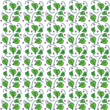 Texture of bindweed with flowers Stock Illustration