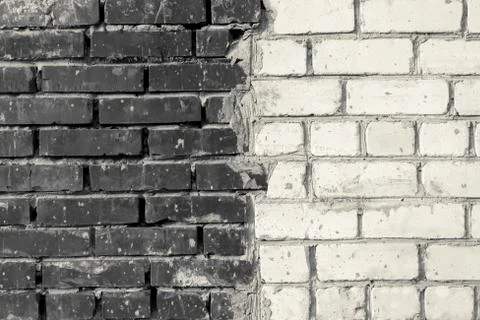 Texture black-and-white brick Foto stock
