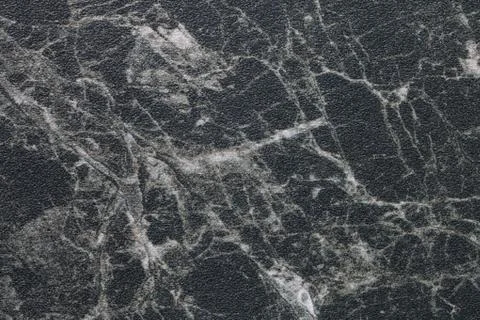Texture of black marble with white lines of a pattern, macro background. Dark Stock Photos