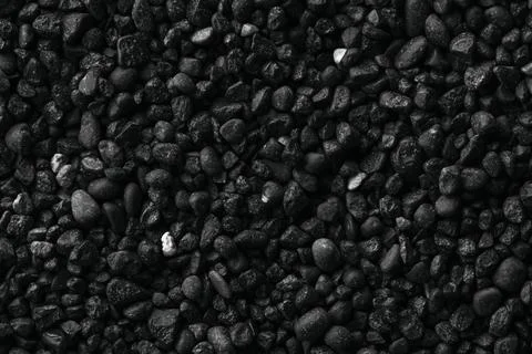 Texture of black volcanic sand for background. Black Sand beach macro 写真素材