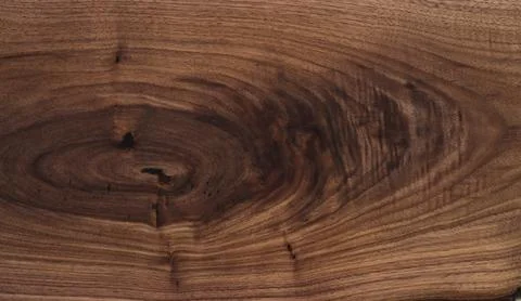 Texture of black walnut solid board untreated Stockfoto's