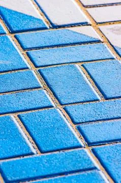 Texture of blue brick tiles 写真素材