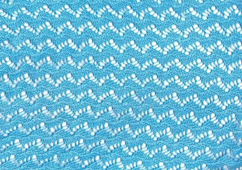 Texture of blue delicate crocheted fabrics Stock Photos