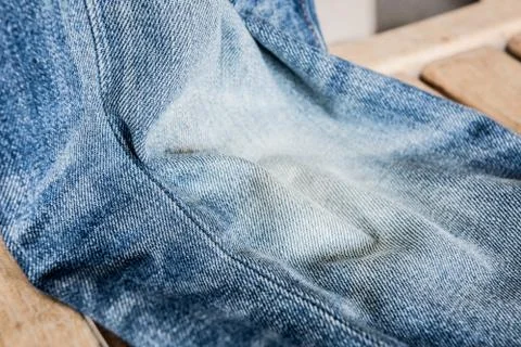 Texture of blue jeans background Fotos Stock