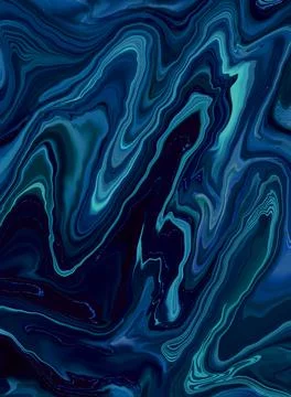 The texture of blue liquid marble. Blue shiny pattern with natural stone texture Stock Illustration