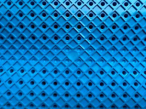 Texture of blue plastic close up, abstract background Stock Photos
