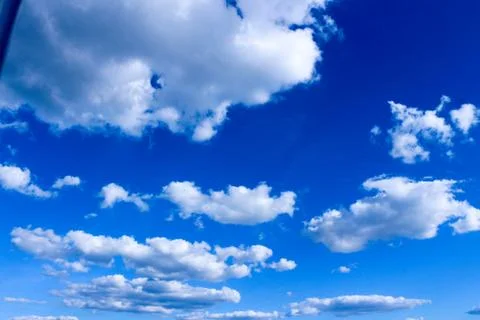 Texture of blue sky with white clouds Stock Photos