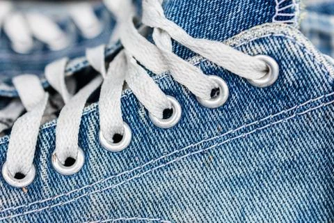 Texture of blue sneakers Foto stock