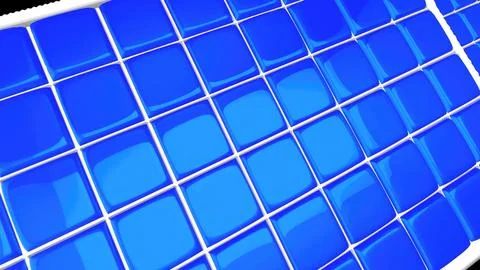 Texture of a blue solar panel close-up. Stock image 3D render of an ecologi.. Stock Illustration