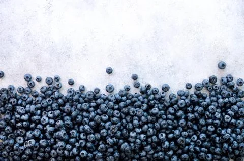 Texture of blueberry berries close up. Border design. Fresh blueberries Stock Photos
