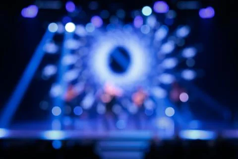 Texture blur and defocus, background. Stage light at a concert show. Stock Photos