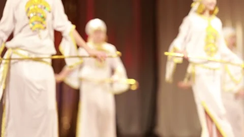 Texture blur and defocus. Сoncert show belly dance. Stock Footage 287111829