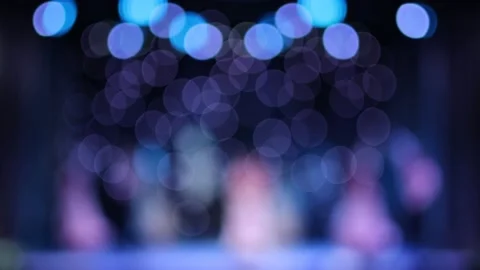 Texture blur and defocus. Stage light at a concert show in theater. Stock Footage 229397600