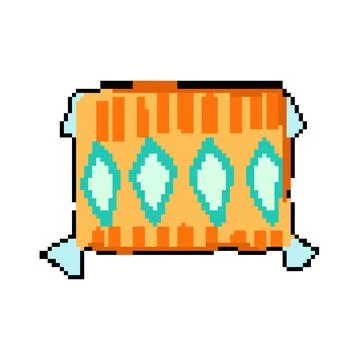 Texture boho pillow pixel art vector illustration Stockillustratie