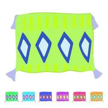 Texture boho pillow vector cartoon graphic Illustrazione stock