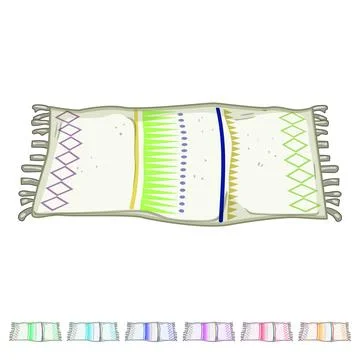 Texture boho rug cartoon vector graphic Stock Illustration