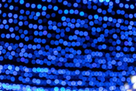 Texture bokeh blurred background of blue lights, rear a blurred background Stock Photos
