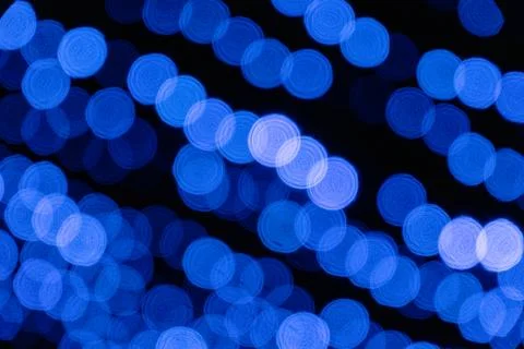 Texture bokeh blurred background of blue lights, rear a blurred background Stock Photos