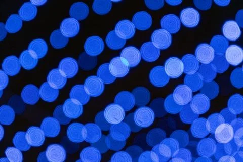 Texture bokeh blurred background of blue lights, rear a blurred background Stock Photos