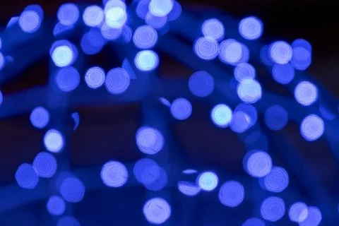 Texture bokeh blurred background of blue lights, rear a blurred background Stock Photos
