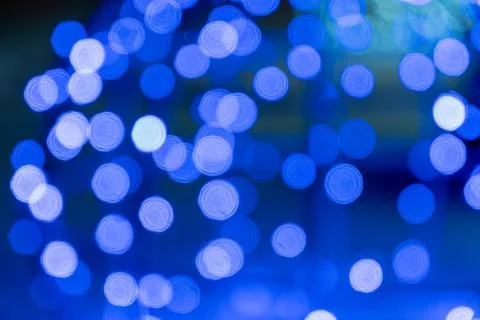 Texture bokeh blurred background of blue lights, rear a blurred background Stock Photos