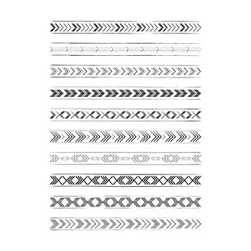 Texture border abstract frame divider, horizontal line vector shape icon fo.. Stockillustratie